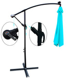 10 ft Outdoor Patio Umbrella Solar Powered LED Lighted Sun Shade