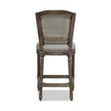 Triomphe Rattan Wicker High Back Armless Counter Bar Stool