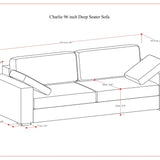 Charlie 96 Inch Deep Seater Sofa
