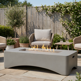 56' Propane Fire Pit Table - Rectangular Outdoor Gas Fire Pit
