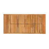 2-Piece Outdoor Teak Acacia Wood Conversation Set
