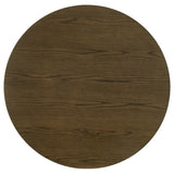 Crispin - 5 Piece Round Dining Table Set With Upholstered Chairs - Brown