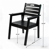 HDPE Outdoor Patio Dining Set with 6 Chairs