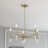 Courtyard Five Light Golden Brass Candle Light Chandelier