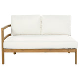 Outdoor Acacia Wood 5-Seater Sectional Sofa Set with Water-Resistant Cushions