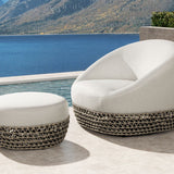 Willow - Round Upholstered Patio Ottoman