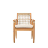 7 Pieces Acacia Wood Outdoor Dining Set with Cushions