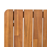 Outdoor Dining Set with Acacia Wood Table and 4 Chairs, Beige