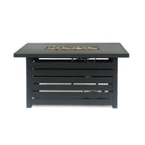 Rectangular Iron Fire Pit - 30,000 BTU - Tank Cover Inside