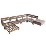 TOPMAX 8-Piece Acacia Wood Outdoor Patio Sofa Set
