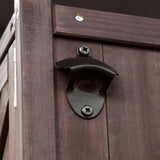 K&K Outdoor Kitchen Island, Rolling Bar Cart & Storage Cabinet