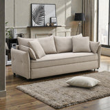 Irina Beige Fabric Sofa with Sleeper