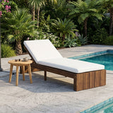 Adjustable Outdoor Chaise Lounge Patio Recliner With Removable Cushion