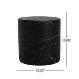Cylindrical Design Outdoor Lightweight Concrete Side Table