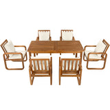 7 Pieces Patio Dining Set Outdoor Dining Table and Chairs