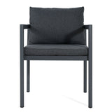 7 Piece Outdoor Dining Set With Table And 6 Chairs - Black / Gray / Teak
