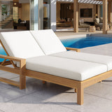TREXM Outdoor Double Lounge Chair with 5-Position Adjustable Backrest