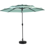 Aluminium 10ft 3 Tier Auto-Tilt Outdoor Patio Umbrella - Light Green