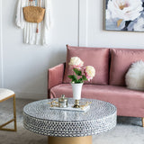 Unique Capiz Coffee Table & Pedestal Base