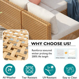 K&K 7-Piece Wicker Patio Furniture Set