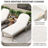 Outdoor Chaise Lounge With 5 Position Adjustable Backrest (Set of 2)