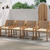 Outdoor Dining Chair - Acacia Wood & Wicker