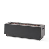 RECTANGULAT IRON FIRE PIT-50 000BTU WITH TANK HOLDER