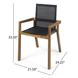 7 Pieces Acacia Wood Outdoor Dining Set