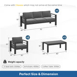Outdoor Patio Set, All-Weather & Thick Cushions
