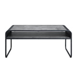 Raziela Concrete Coffee Table - Black / Gray