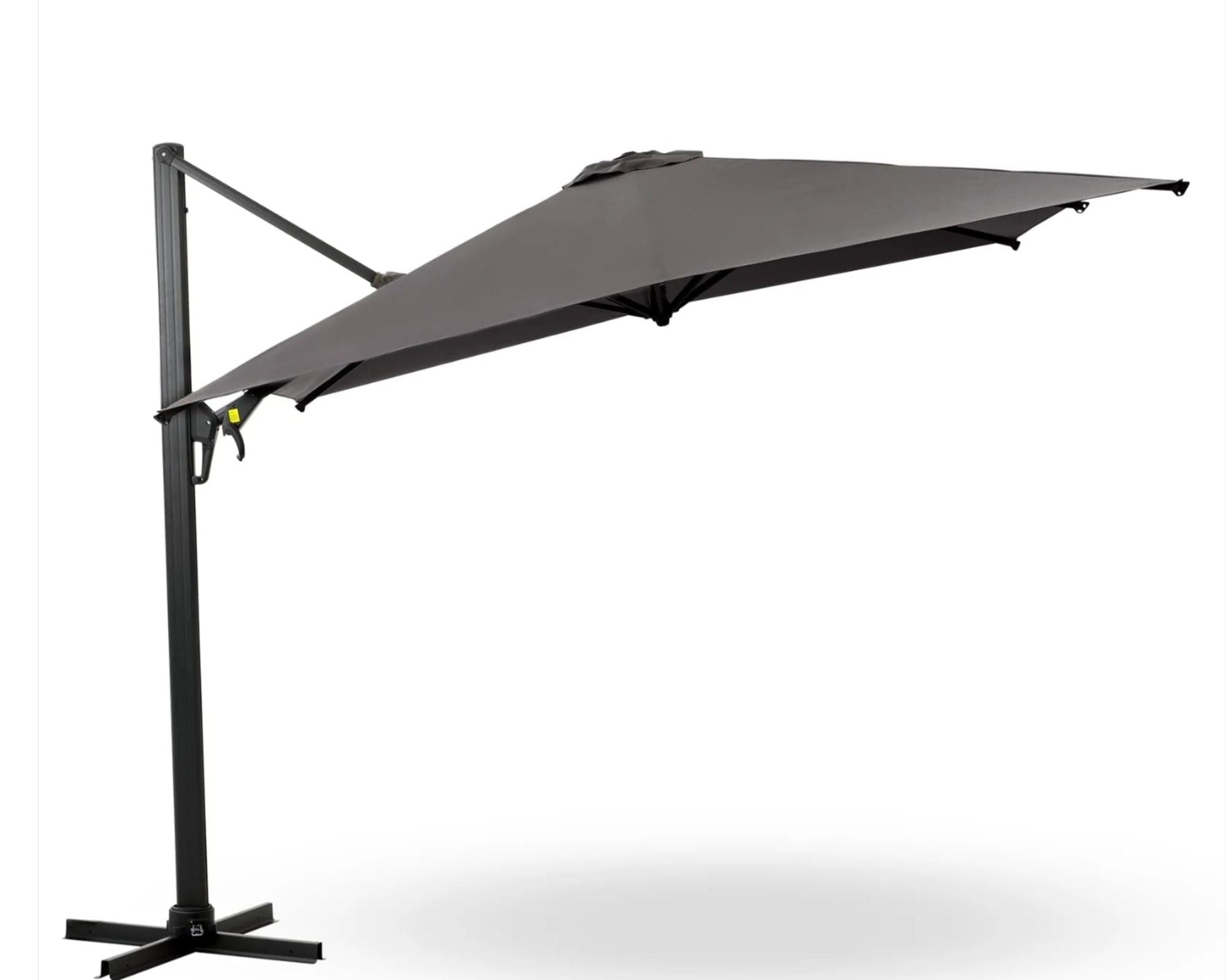 Round Cantilever Patio Umbrella With 360 Rotation & Infinite Tilt Adjustment