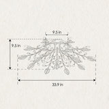 15-Light Chandelier Crystal Ceiling Lamp