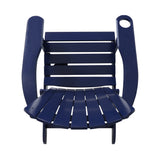 Zenithia Outdoor Foldable Adirondack Chair with 2 Cup Holders, Blue