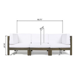 Brava X-Back 3 Seater Outdoor Sectional Sofa Set