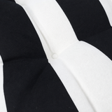 Outdoor Chair Cushions Set of 2 – Black and White Striped