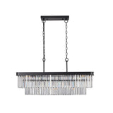 Rectangular Crystal Chandelier Adjustable