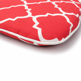 Outdoor Chair Cushions with Straps - Set of 4, Plaid Red