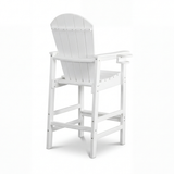 HDPE Bar Height Adirondack Patio Chair Outdoor Bar Chair With Cup Holder And Armrests