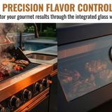 84.7 Inch 4-Burner Deluxe Stainless Steel Propane Gas Outdoor Kitchen Barbecue Island Grill