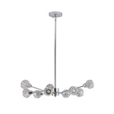 28" Modern Crystal Chandelier With 9 Lights