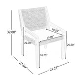 Outdoor Dining Chair - Acacia Wood & Wicker