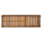 Acacia Wood Outdoor Chaise Lounge with Adjustable Backrest