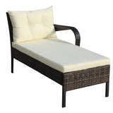 Outdoor Patio Furniture 3-Piece Conversation Set (Beige Cushion)