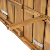 Riviera Outdoor Chaise Lounge with Wheels, Acacia Wood Frame (Set of 2)