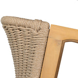 Outdoor Dining Set 1 Table 4 Chairs (Set of 5) - Teak / Beige