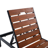 Outdoor Chaise With Adjustable Backrest