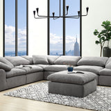 Naveen Modular Sectional With Ottoman - Modular Sofa Set with Ottoman - Beige or Dark Gray