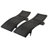 Patio Wicker Chaise Lounge Chairs Set of 2