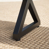 Rolando Outdoor Aluminum Dining Table with Steel Frame