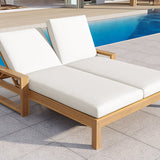 TREXM Outdoor Double Lounge Chair with 5-Position Adjustable Backrest